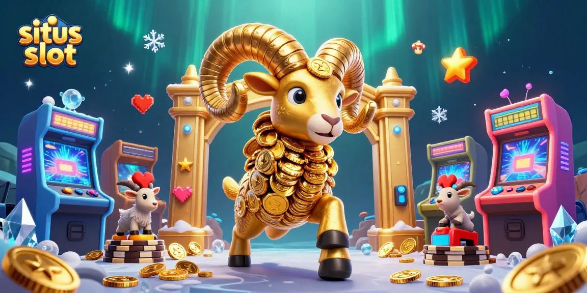 Engage with situs slot as the golden ram charges through a vibrant casino scene full of electrifying games.