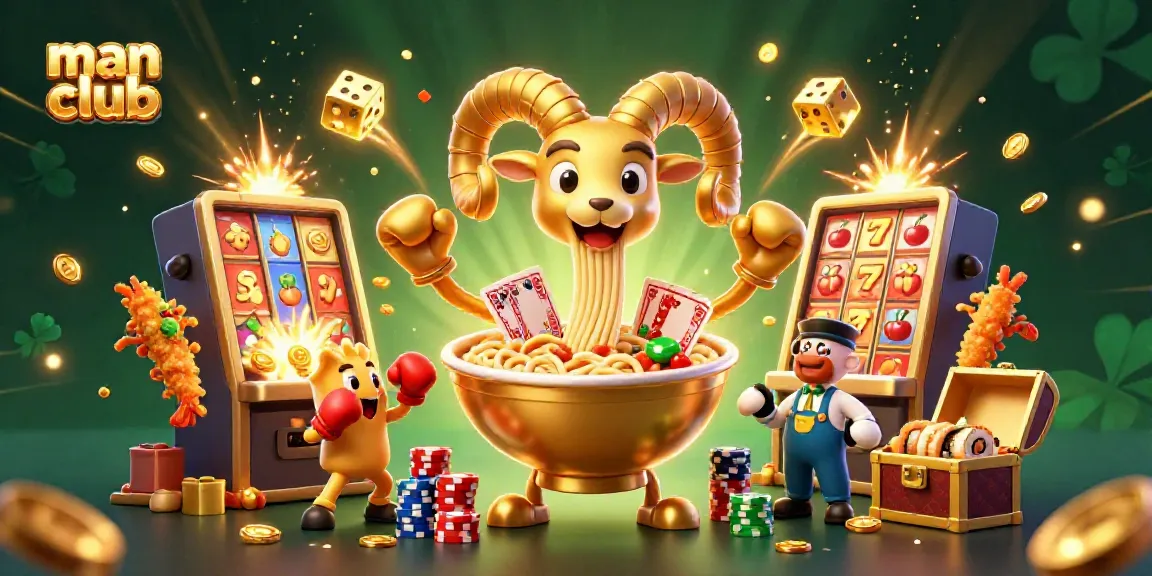 Experience excitement at the man club with vibrant casino characters amidst a jackpot explosion!
