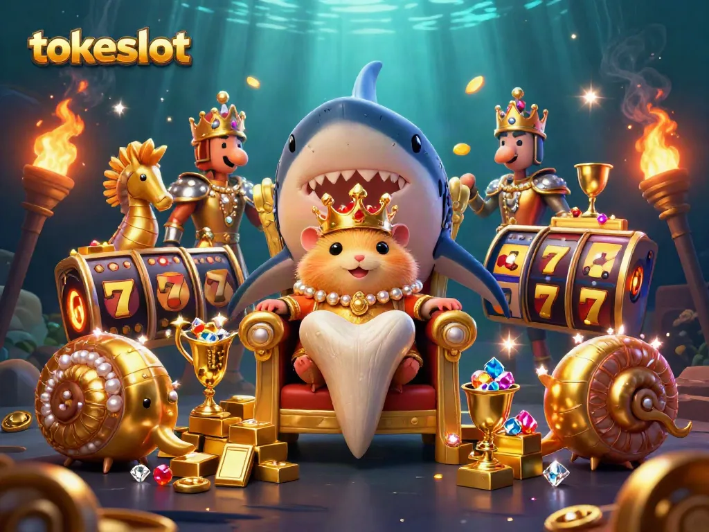 TOKESLOT, pengalaman bermain game slot yang seru dengan elemen kerajaan hamster dan harta karun yang melimpah.