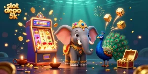 Spin the slot depo 5k for exciting jackpots with colorful casino themes and dynamic illustrations.