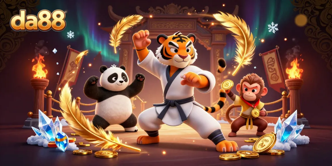 Play thrilling games at da88 with an epic kung fu tiger mastering the art of chance.