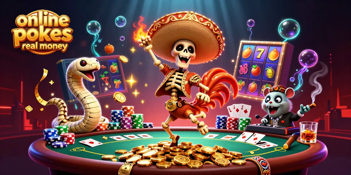 Experience the excitement of online pokies real money with dynamic characters celebrating casino wins.