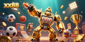 xx88's golden gorilla mech delivers fun with jackpot-themed excitement and dynamic gaming elements.